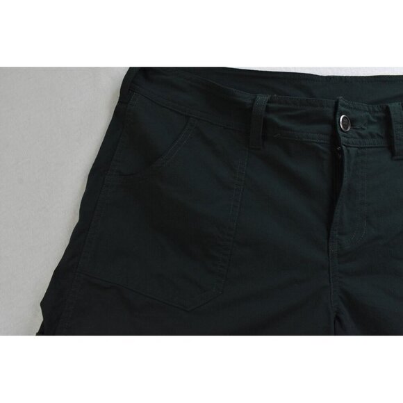 The North Face Mapleton Women's Shorts Size 12 Dark Green Nylon Stretch Cuffed - Picture 4 of 14